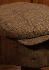 Regency 50 Pence Flat Cap - Oak Harris Tweed