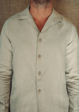 Jardin Linen Over Shirt - Aloe Green