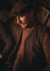 Anderson Cable Knit Super-soft Lambswool Sweater - Rusted Wilds