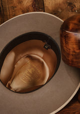 Barbosa Flat Brim Fedora - Light Grey