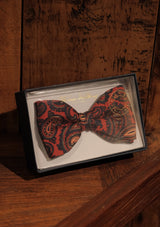 Silk Pre-Tie Bow Tie - Red Paisley