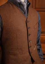 Hawthorne Cropped Waistcoat - Bison Brown