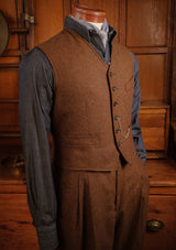 Hawthorne Cropped Waistcoat - Bison Brown
