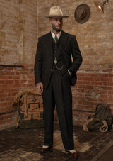 Coleman Harris Tweed Jacket - Black w/ White Fleck