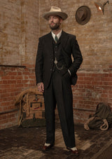 The Coleman 3 Piece Suit - Black w/ White Fleck