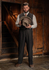 Hawthorne Clark Trousers - Farriers Black Linen