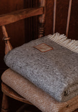 Super-soft Wool Throw - Brown