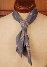 'Frontier Blue' 100% Cotton Selvedge Bandana - #3