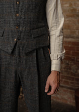 Bailey Harris Tweed Waistcoat - Atlantic Blue Check