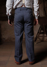 Coleman Classic Trouser - Navy Fleck Hopsack