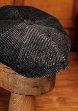 Fulton Baker Boy - (Mid-Width) Chunky Dark Denim Corduroy