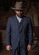 Coleman Classic Trouser - Navy Fleck Hopsack