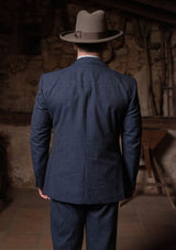 Coleman Jacket - Navy Fleck Hopsack