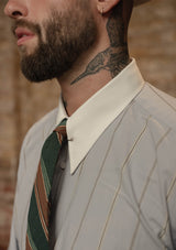 Spearpoint Japanese Cotton Shirt - Blue Stripe