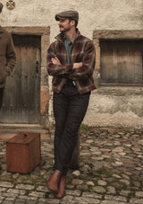 High-Rise Flannel Workwear Trouser - Navy