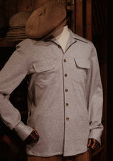 Connell Super-soft Cotton Board Shirt - Flannel Grey