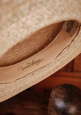 Bolero Flat Top Straw Hat - Toasted Pecan