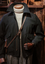 Seabrook Cropped Pure Wool Jacket - Navy