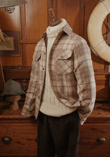 Brower Harris Tweed Overshirt - Cream Tartan