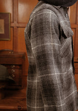 Brower Harris Tweed Overshirt - Charcoal Tartan