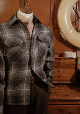 Brower Harris Tweed Overshirt - Charcoal Tartan