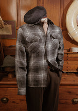 Brower Harris Tweed Overshirt - Charcoal Tartan