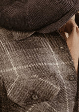 Brower Harris Tweed Overshirt - Charcoal Tartan