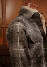 Brower Harris Tweed Overshirt - Charcoal Tartan