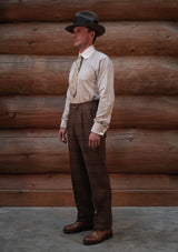 Brockman Harris Tweed Classic Trouser - Autumn Leaf Check