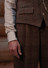 Brockman Harris Tweed Waistcoat - Autumn Leaf Check