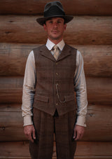 Brockman Harris Tweed Waistcoat - Autumn Leaf Check