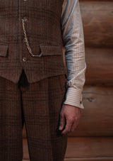 Brockman Harris Tweed Waistcoat - Autumn Leaf Check