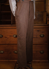 Hawthorne Fishtail Trousers - Bison Brown