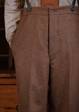 Hawthorne Fishtail Trousers - Bison Brown