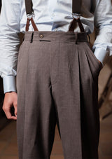 Coleman Clark Trouser - Cement Hopsack