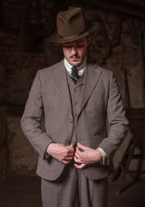 Coleman Waistcoat - Cement Hopsack