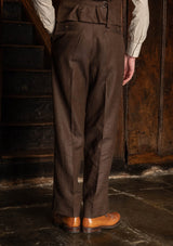 Coleman Clark Trouser - Tobacco Herringbone