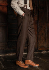 Coleman Classic Trouser - Tobacco Herringbone