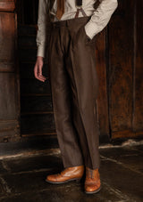 Coleman Classic Trouser - Tobacco Herringbone