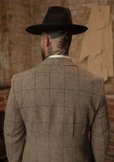 Brockman Harris Tweed Jacket - Light Grey & Cinnamon Check