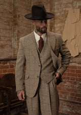 Brockman Harris Tweed Jacket - Light Grey & Cinnamon Check