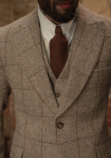 Brockman Harris Tweed Jacket - Light Grey & Cinnamon Check