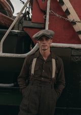 Connell Pure Brushed Cotton Board Shirt - Walnut Brown