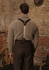 Anderson Cable Knit Super-soft Lambswool Sweater - Biscuit