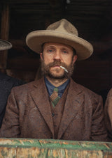 Lawson Open-Crown Fedora - Beige & Caramel