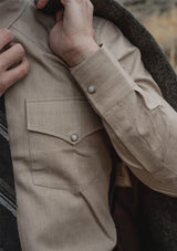 Classic Western Shirt - Soft Cream Denim