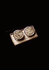 Original 1920's Floral Scroll Snap Cufflinks