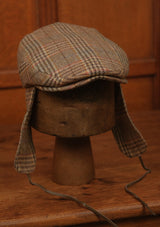 Flat Cap w/ Ear Flaps - Autumn Fields Glen Check