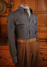 Western Denim Shirt - Blue