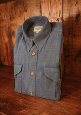 Lightweight Denim Western Shirt - Pale Blue